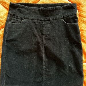 Classic Black Denim Skirt